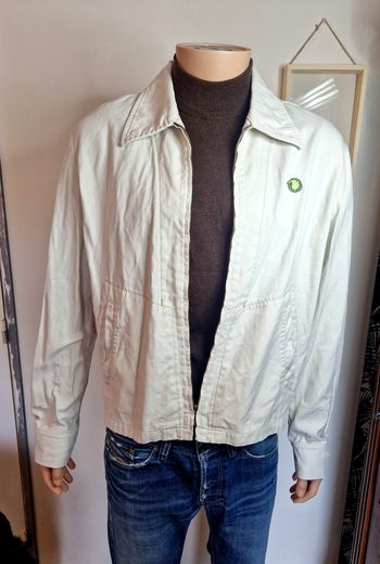 Veste légère zippée Diesel Blanc cassé / crème  , Vintage Taille L Homme Blouson