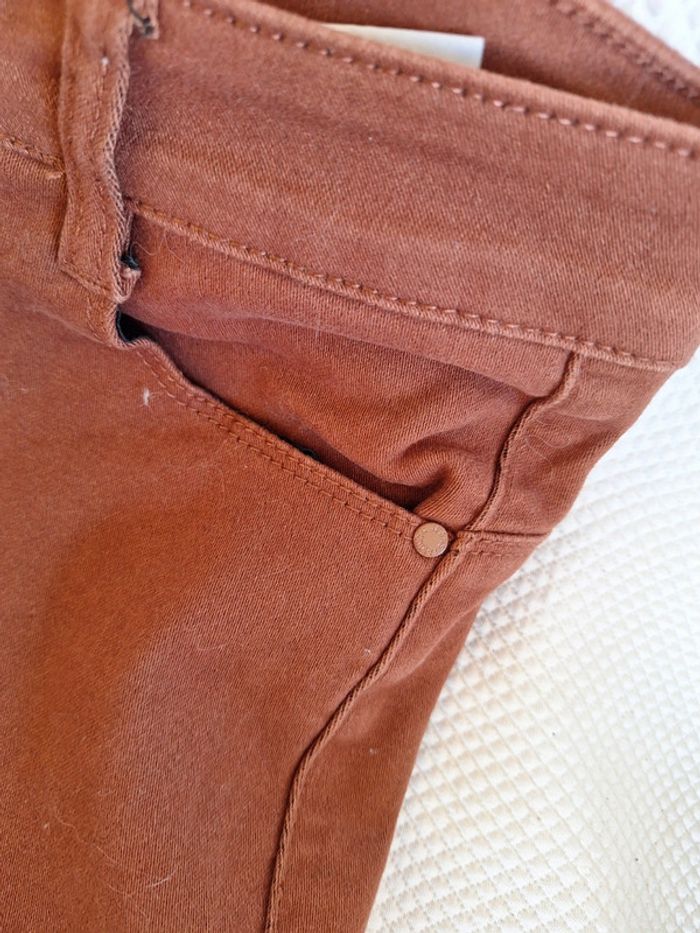 Pantalon femme taille 36 couleur marron/Rouille - photo numéro 3