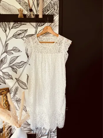 Taille 36 ~ S robe femme Zara Blanche * broderie * 🌸
