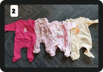lot de 4 pyjamas Naissance fille dont 2 de marque Orchestra