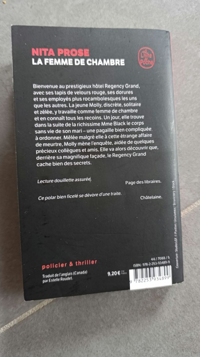 Livre La femme de ménage de Nita Prose - photo numéro 2