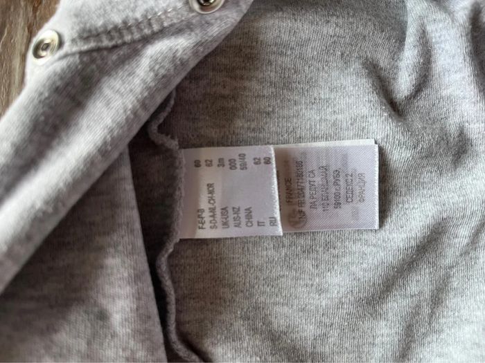 Pyjama coton gris La redoute 3 mois - photo numéro 5