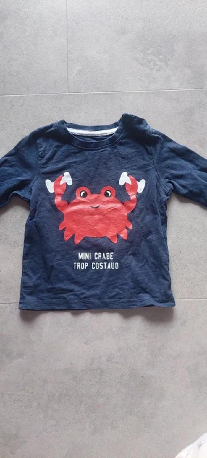 Lot de deux t shirt manches longues 18 mois - photo numéro 2