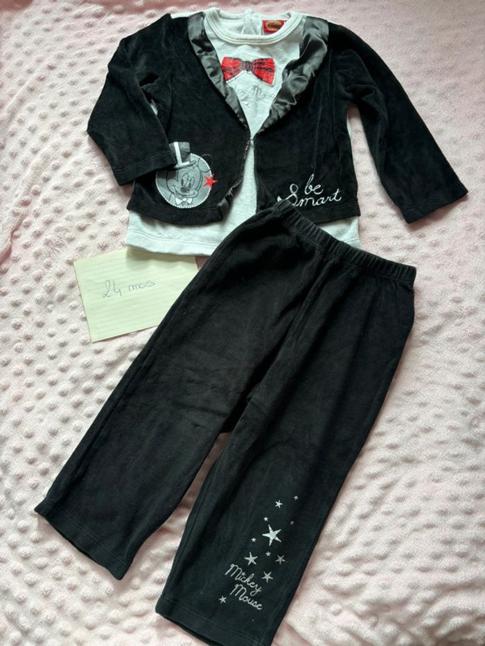 Pyjama hiver Noël Mickey 24 mois