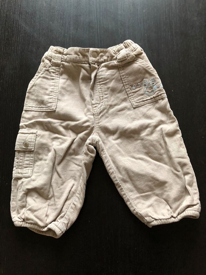 Pantalon beige velours 12M