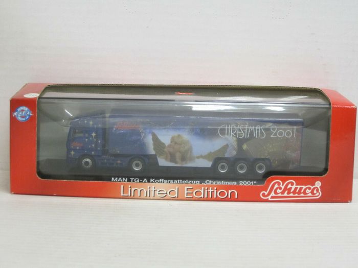 SCHUCO 22621 MAN TG-A CAMION BLEU "Christmas 2001" 1/87 - photo numéro 3