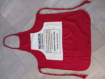 tablier rouge imprimé recherche aide féminine Taille unique Mixte 
