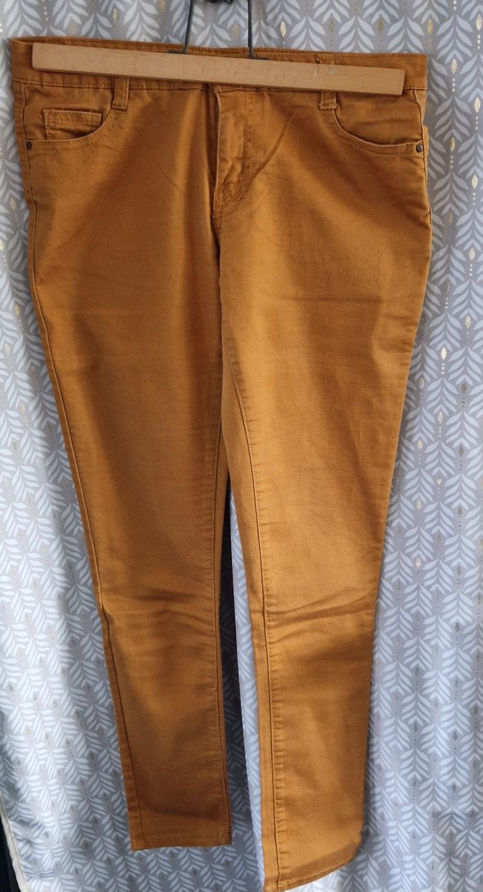 Pantalon droit  skinny - moutarde - T 40