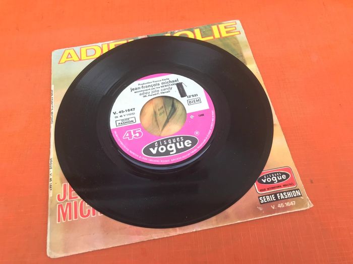 Vinyle 45 tours Jean-François Michael Adieu jolie Candy (1969) Disques Vogue V451647 - photo numéro 5
