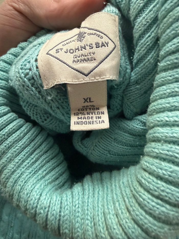 Pull Col Roulé Torsadé St John's Bay – Bleu Pastel – Taille XL - photo numéro 6
