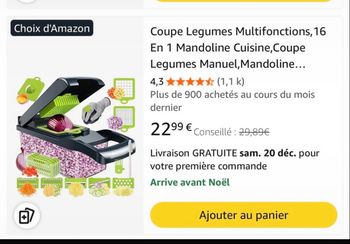 Mandoline complet indispensable à la cuisine, neuf 🌸🌺