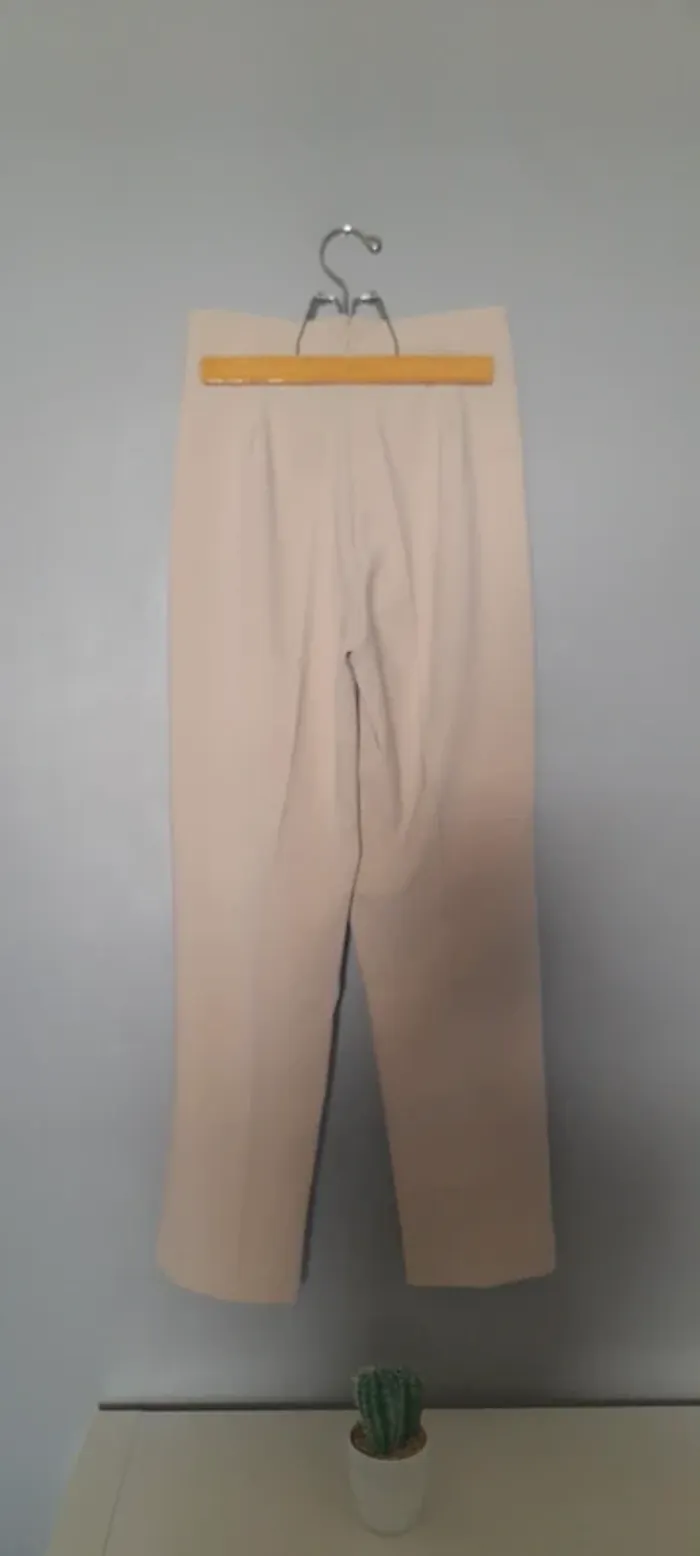 Pantalon tailleur beige - photo numéro 6