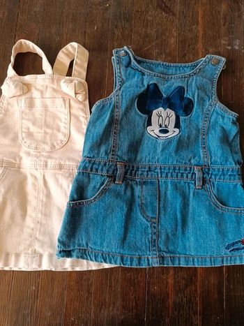 Lot 2 robes salopettes 12 mois