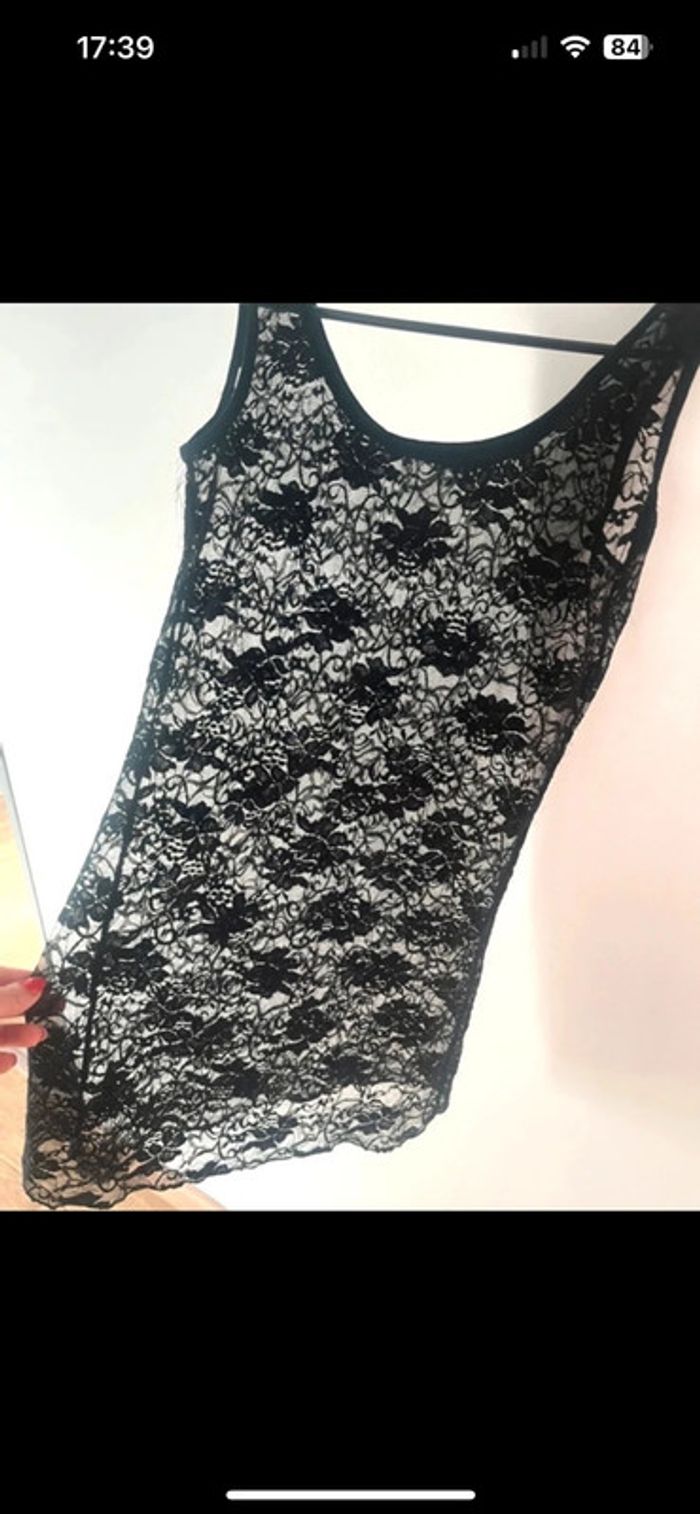 Robe résille/dentelle noire transparente – Taille S - photo numéro 2