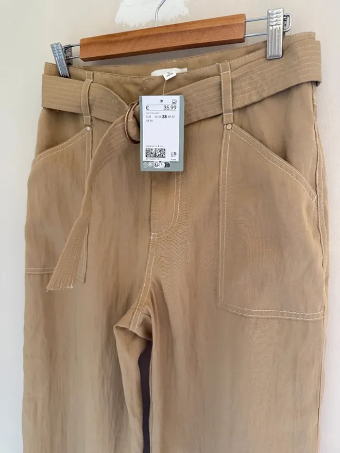 Pantalon beige H&M - photo numéro 3