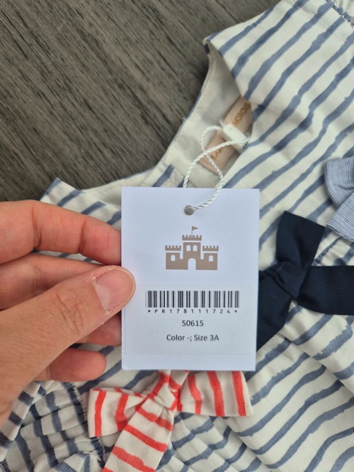 Robe rayée Lola Palacios 3 ans neuve - photo numéro 3