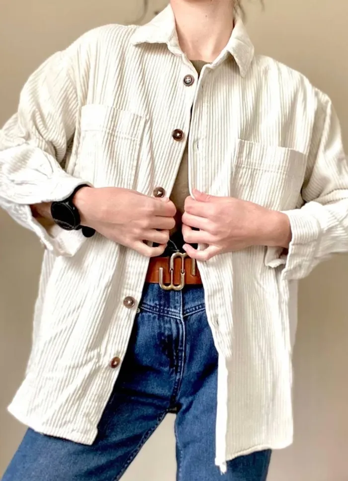 Veste Chemise Bizzbee crème en taille XS - photo numéro 8