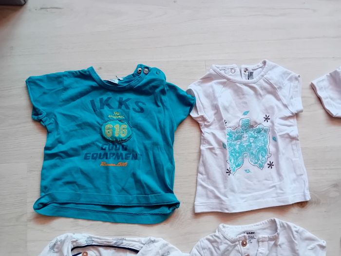 Lot de 9 tee-shirt manche courte 6 mois - photo numéro 2