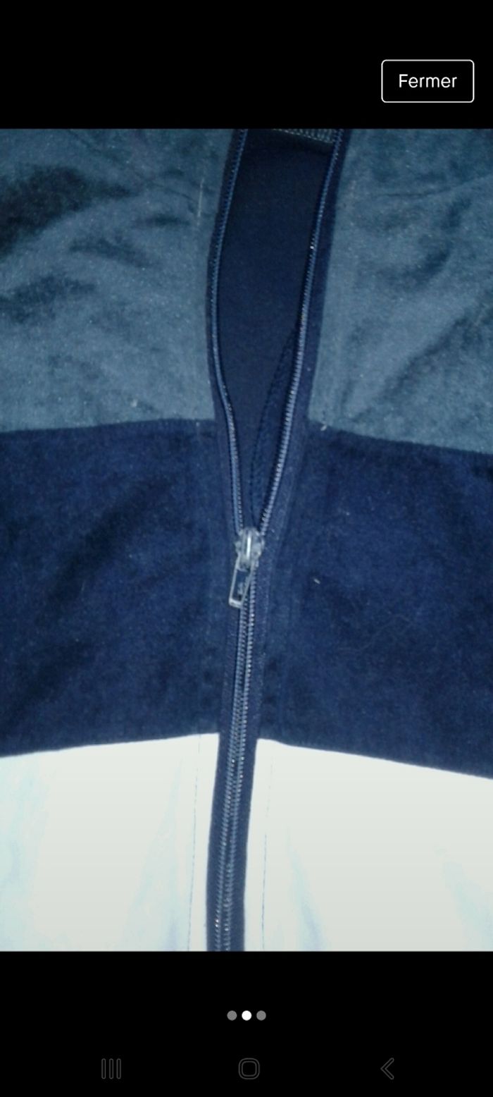 Veste fermeture éclair type velour rayures - photo numéro 2