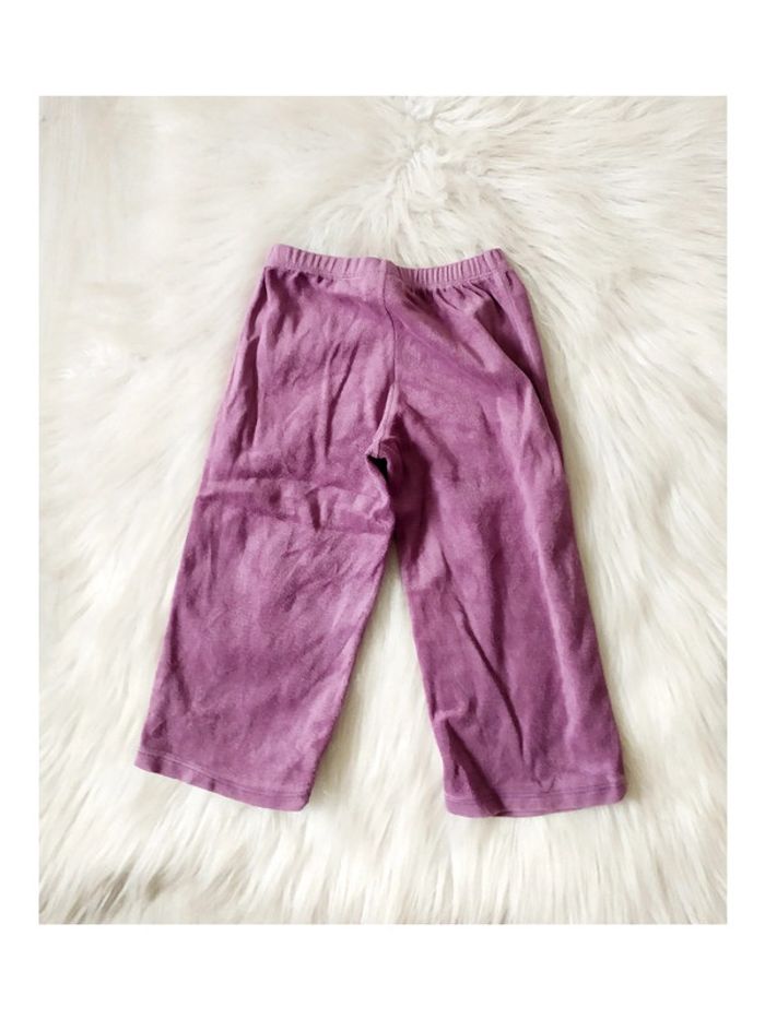 Pantalon de pyjama en velours mauve 2-3 ans Disney Fairies - photo numéro 3