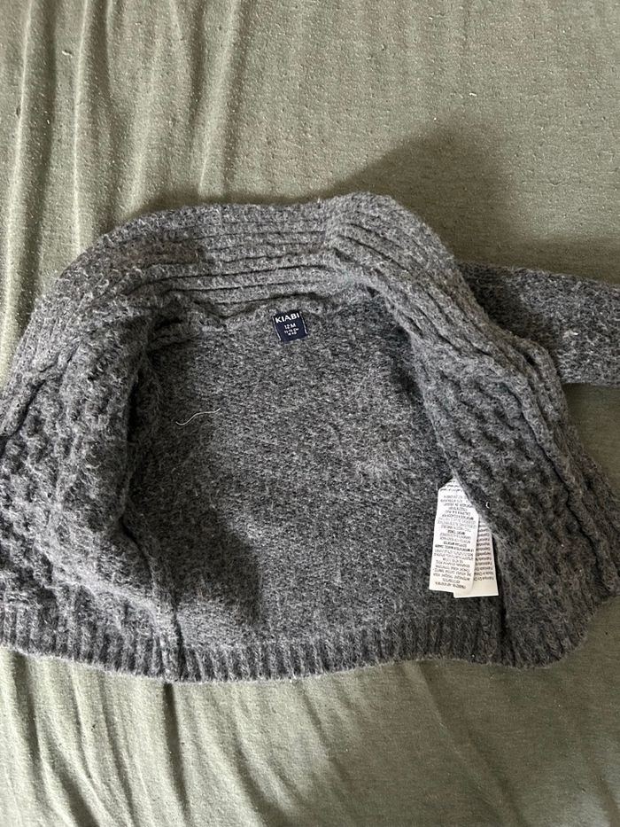 Gillet gris 12 mois - photo numéro 4