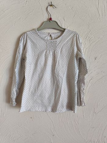 T-shirt manches longues a pois