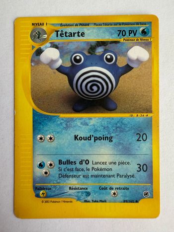 Carte Pokemon Têtarte 89/165 Expédition FR usée