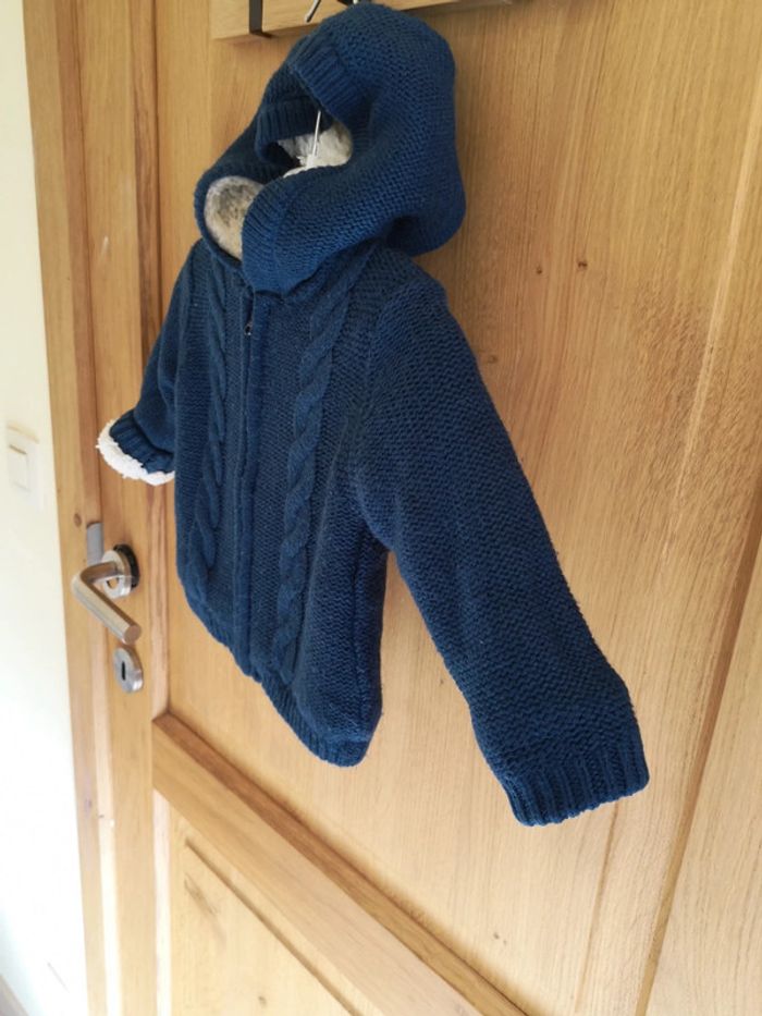 Gilet zippé chaud en bleu Tex 6 mois - photo numéro 5