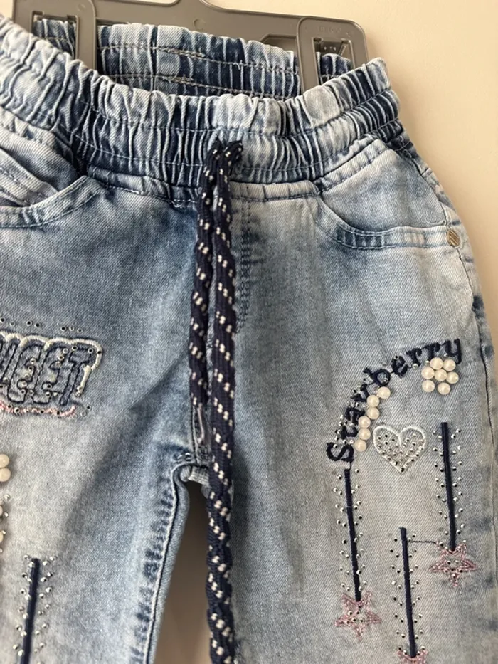 👖 jeans - fille - 4 ans - perle - class - bon état - photo numéro 4