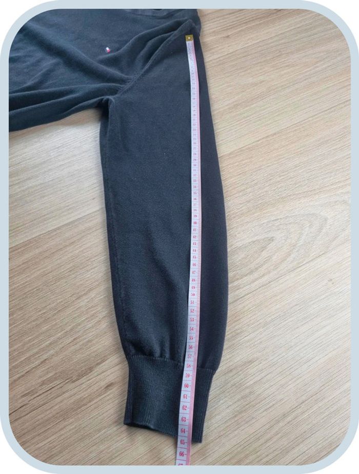 Pull col en V Tommy Hilfiger noir " Prenium Cotton " Homme Taille M - photo numéro 5