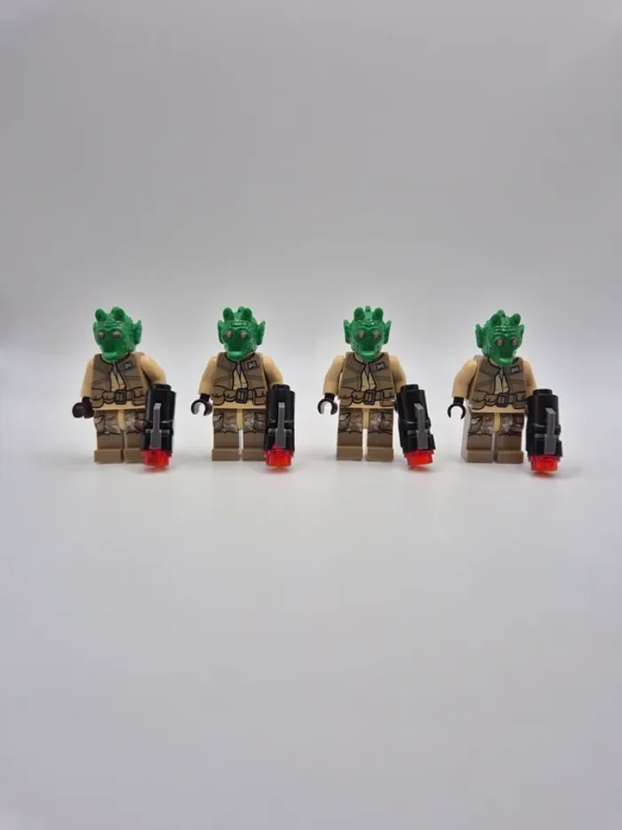 Figurines type lego 4 soldats Rodian star wars
