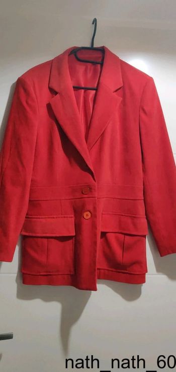 Veste cintrée rouge orangé