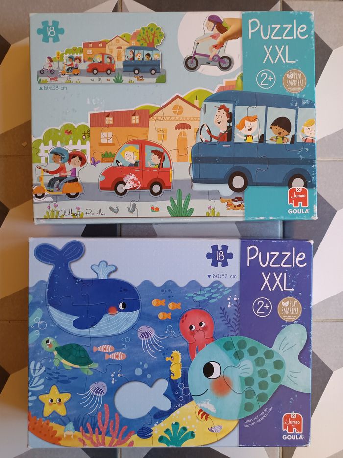 Lot de 2 puzzles 18 pièces Xxl Goula
