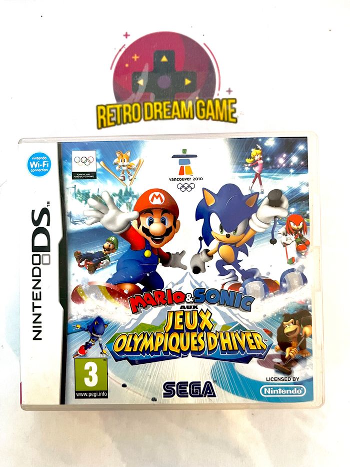 Boite vide avec notice mario et sonic aux jeux olympiques d'hiver pour DS