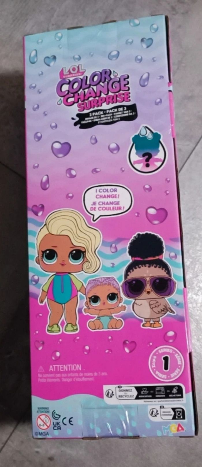 Pack de 3 mini poupées L.O.L surprise color change - photo numéro 3
