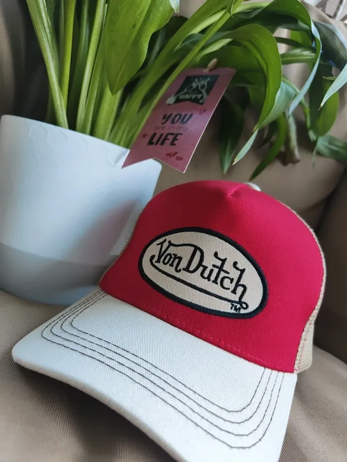 Casquette Trucker Von Dutch beige