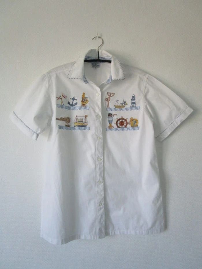 Chemise vintage étagères marin 42 TBE - photo numéro 8