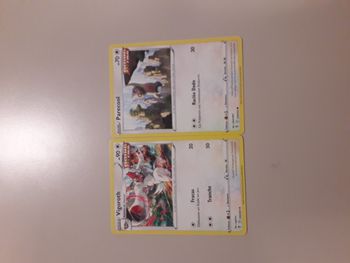 Vigoroth + Parecool lot de 2 cartes Pokémon neuves