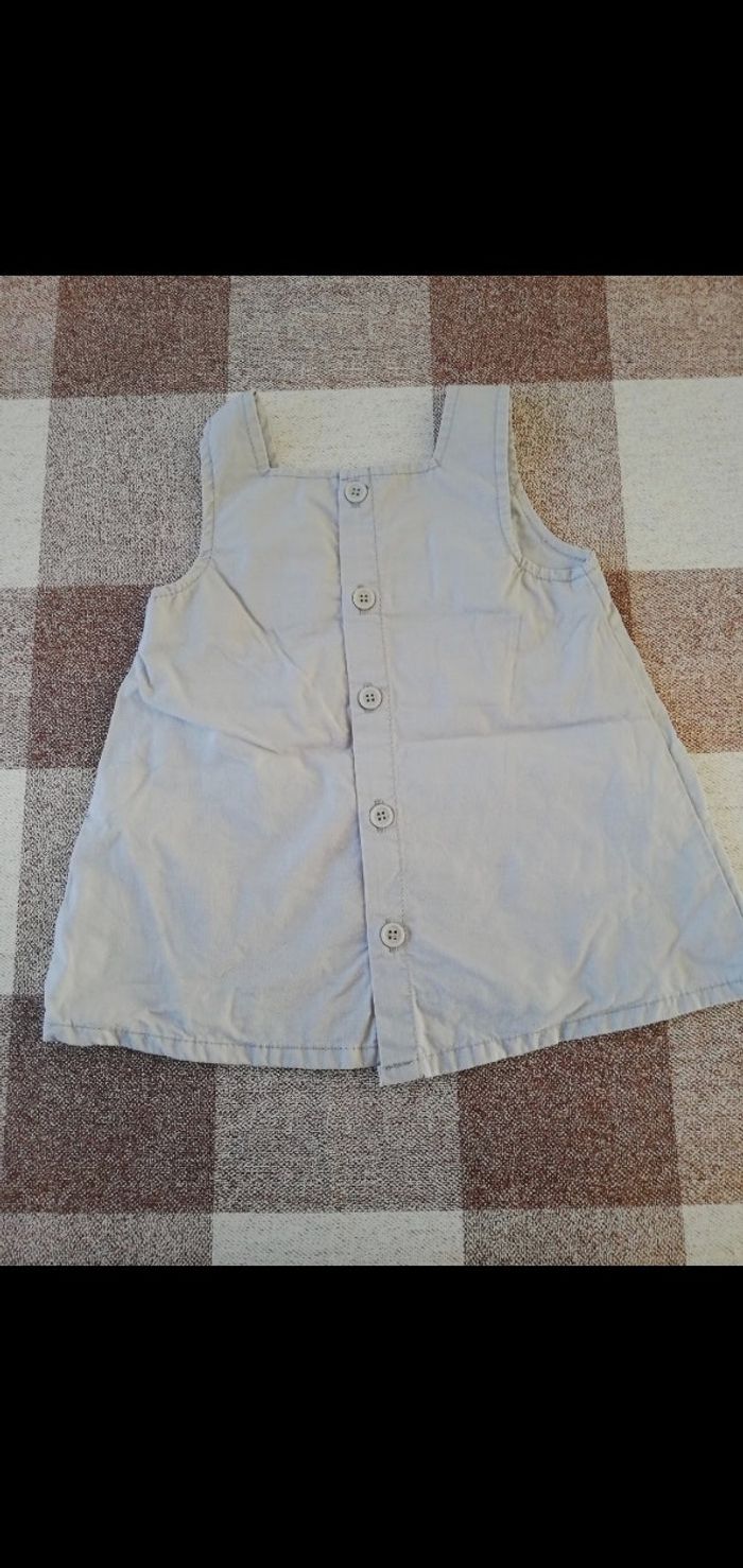 Robe 12 mois A bretelles grise - photo numéro 3