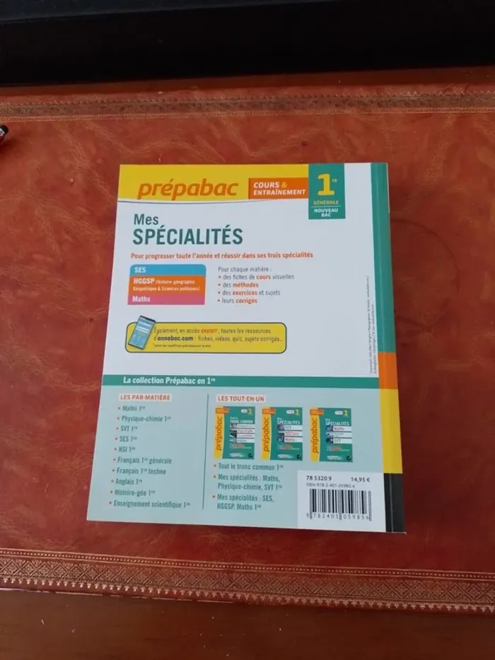 Prépabac mes spécialités 1ere Ses Hggsp Maths - photo numéro 2