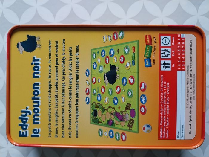 Eddy le mouton noir – Jeu de poche enfants – Am Stram Gram – Boîte métal – Dès 3 ans – Comme neuf - photo numéro 2