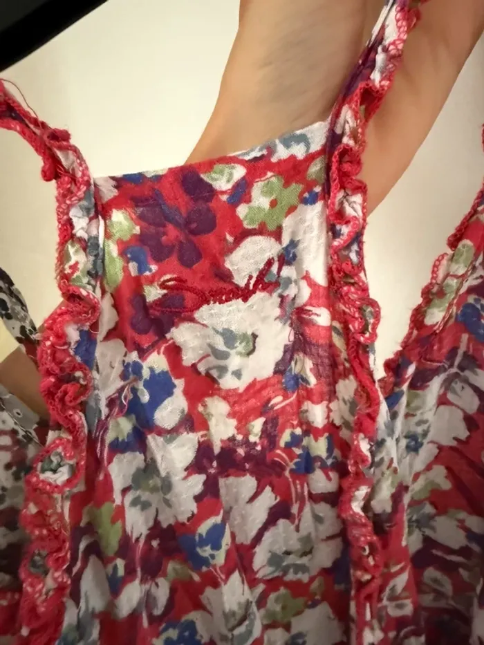 Lot de 2 robes fleuries rose rouge taille M/L It Hippie - photo numéro 5
