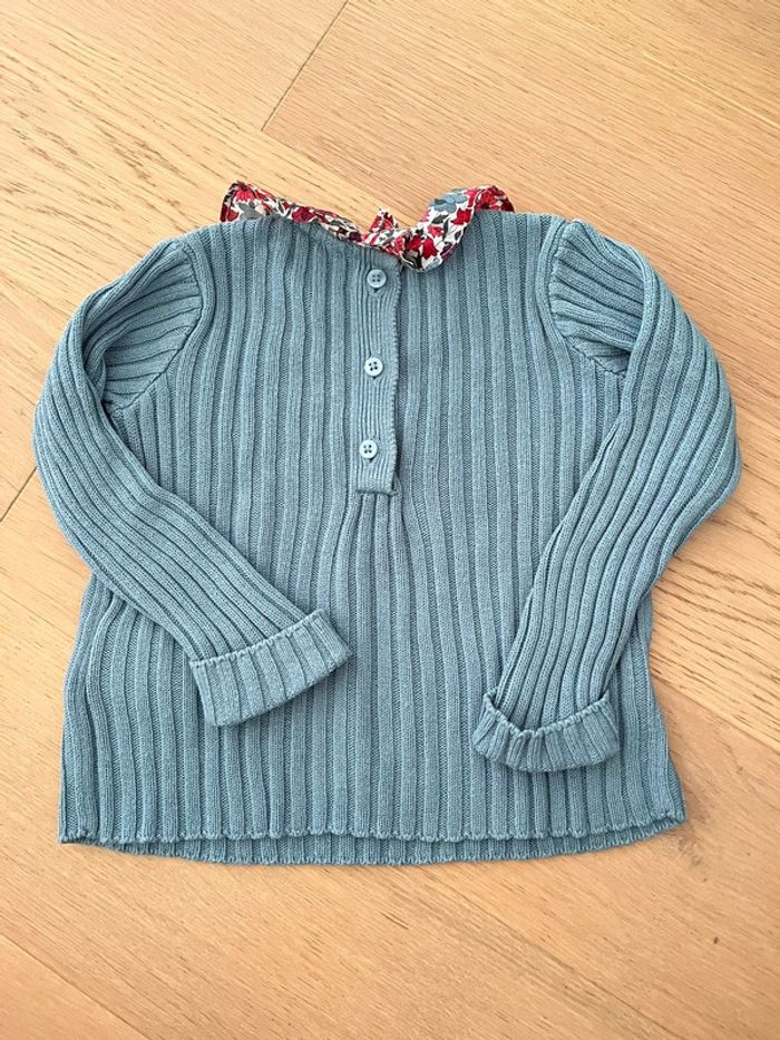 Pull fin col Liberty Cyrillus 9 mois - photo numéro 4