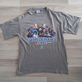 T-shirt homme gris Équipe de France 2002 taille L