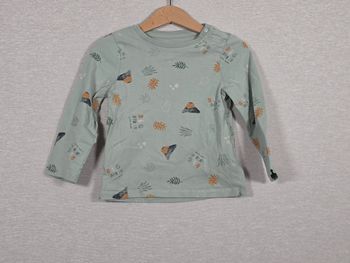 T-shirt manche longue vert sauge orchestra 36 mois 92cm