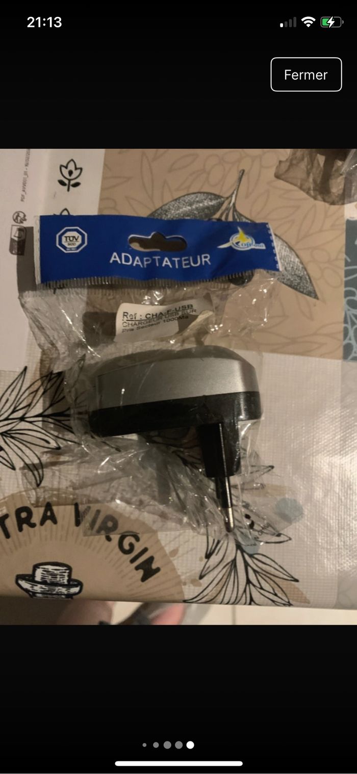 Lot de 2 Adaptateurs / Chargeurs USB sur prise secteur - Neuf - photo numéro 4