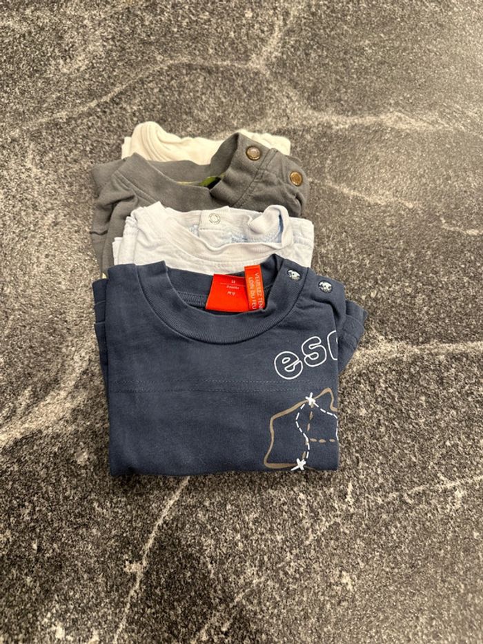 Lot de 4 t-shirts manches longues bébé garçon 3 mois bon état