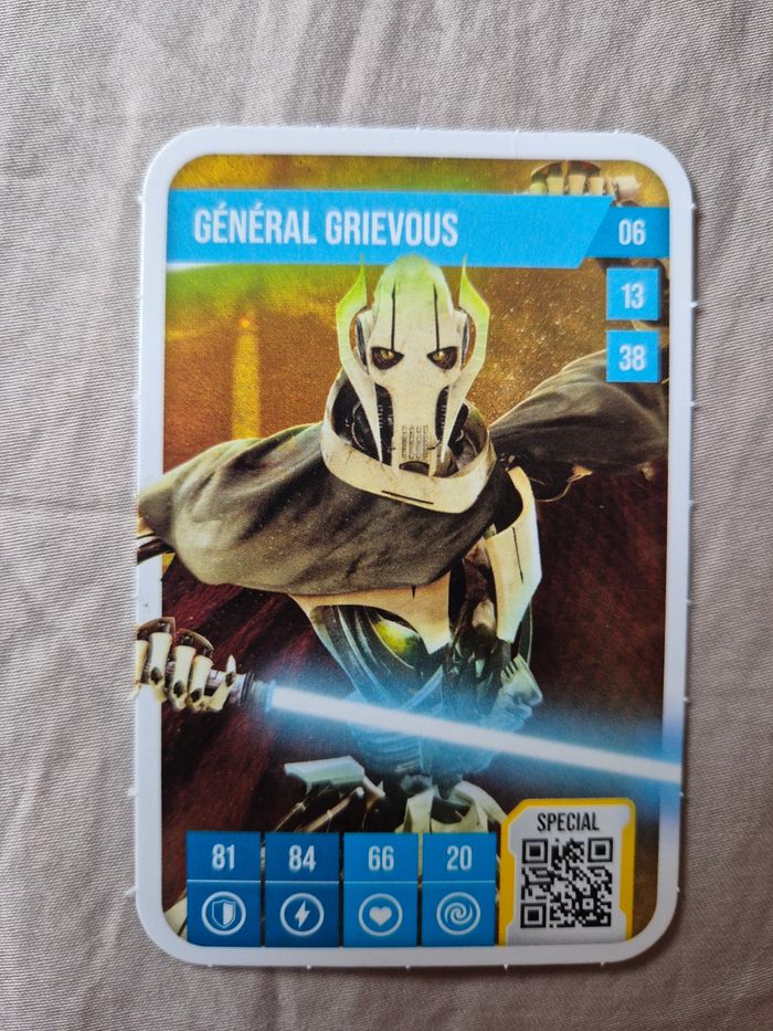 Carte Star Wars Auchan 2025 n° 06 Général Grievous