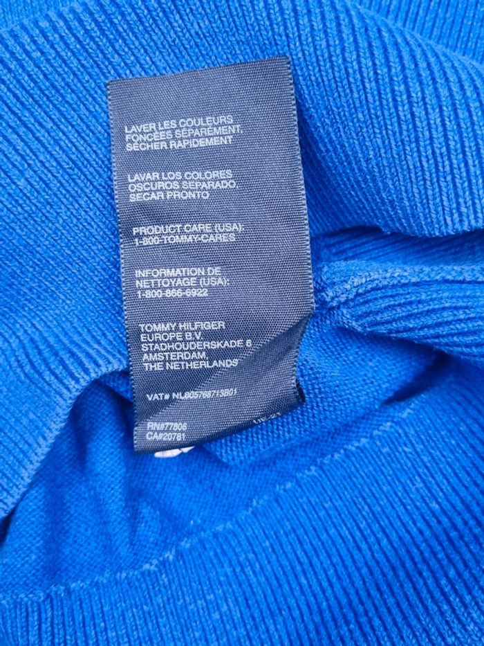 Pull col V Tommy Hilfiger bleu, L Hommes - photo numéro 7