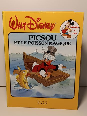 Livre vintage Walt Disney Jouons à lire Picsou et le poisson magique 41 pages
